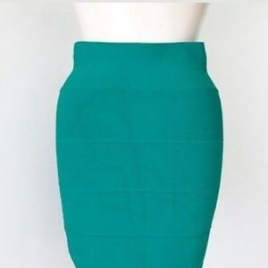 BCBGeneration Teal Mini Skirt